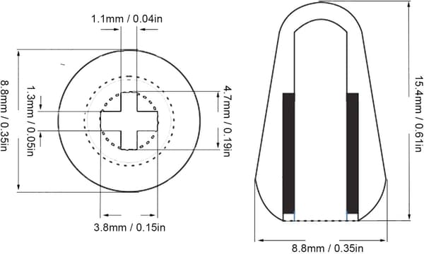 Gitarr Pickup Switch Tips Switch 3 Way 5 Way Cap Switch Knop för ST TL Style Elgitarrer (SILVER) SILVER