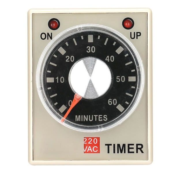SQBB 220vac 60 minuter Power On Delay Timer Time Relay Ah3-3(60m) null ingen