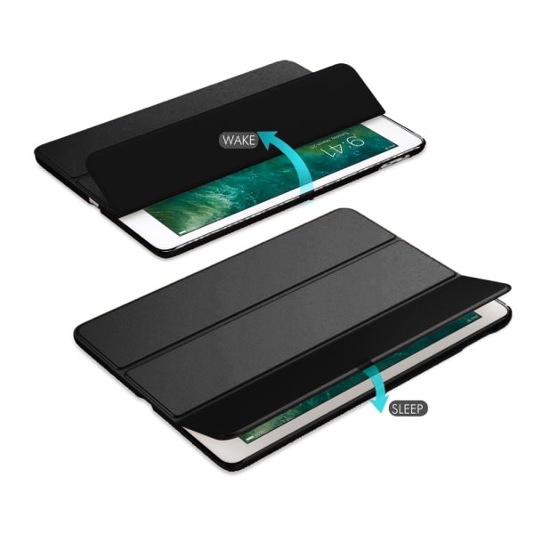 CQBB Smart Case kompatibel med iPad Air 3 10,5", genomskinligt magnetiskt case med matt baksida med Auto Sleep/Wake-black