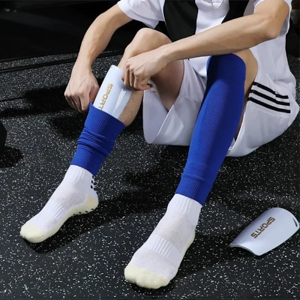 Professionelle benskinner til mænd Basketball Fodbold Sportsstrømper Voksen Benskinner til unge Kalvestrømper Cover Calcetines Hombre blue2