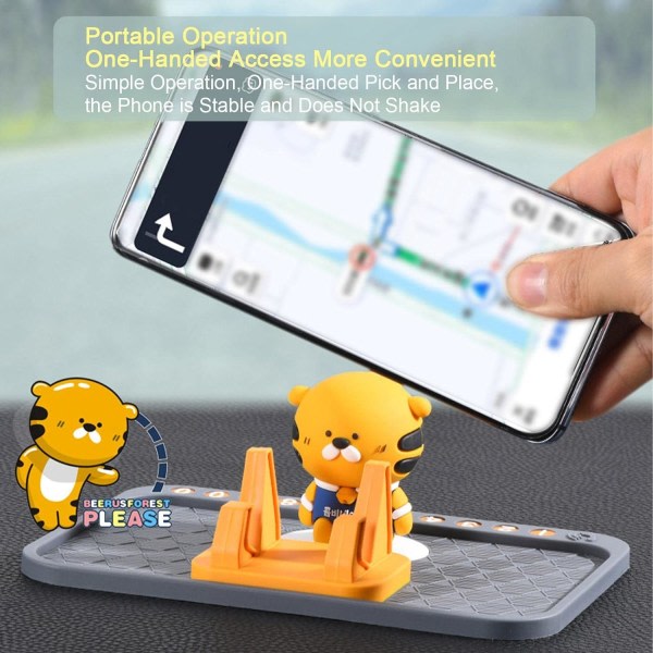 CQBB Mobiltelefonhållare i silikon för bil,Cartoon Animal Design Biltelefonhållare | Slitstark biltelefonhållare kompatibel med