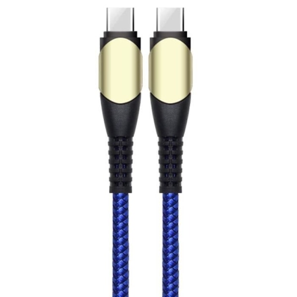 CQBB 60W snabbladdning USB-C till USB-C-kabel för Samsung Xiaomi Redmi OPPO - 1M flätad nylonblå