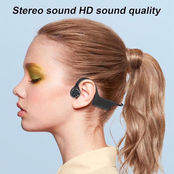 Bluetooth 5.0 Åbne Øre Hovedtelefoner Knogleledning IPX6 Vandafvisende Svedsikker Trådløs Stereo Hovedtelefon med Mic til Cykling Træning
