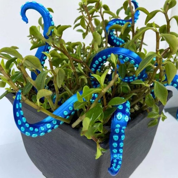 Glødende Blæksprutte Tentakelindsatser, Dekorative Plantetilbehør, Blå BLUE