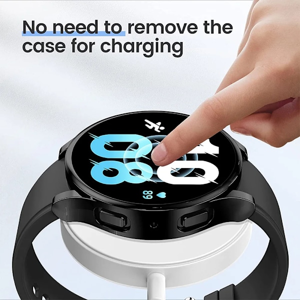 Etui til Samsung Galaxy Watch 4 5 6 40 mm 44 mm Cover Dækning Silikon TPU Bumper Skærmbeskyttelse Fuld tilbehør Sort Galaxy Watch4 5 44mm