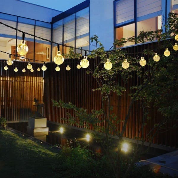 Solcellelamper utendørs, 7 m 50 LED-lamper utendørs, 8 moduser—maks