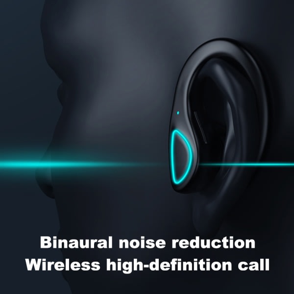 CQBB Bluetooth 5.2 hörsnäckor, IPX6 vattentäta trådlösa hörsnäckor med