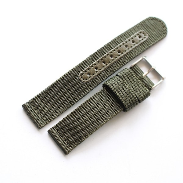 Vihreä kaksirivinen Nato-ranneke Green 24mm
