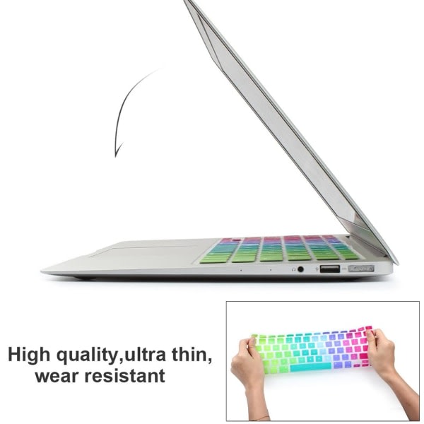 CQBB Smal cover kompatibel med MacBook Air/ Pro/retina 13" och 15" (Apple-modeller A1466 A1369 A1278 A1286 A1502)-Gradient blå