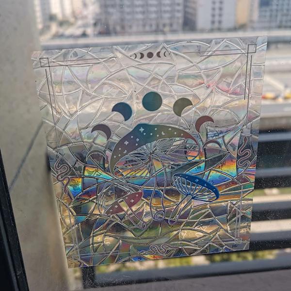 3D Sateenkaarivaikutteiset Ikkunatarrat Kissa Tähti Aurinkokukka Deko DIY Lasitaide Seinätarra Koti Sisustus Sateenkaari Prisma Luoja RPS064