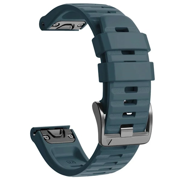 22 mm 26 mm silikonrem för Garmin Fenix ​​7X 7 Pro Solar/6X 6 Sapphire 5 5X Plus 3 3HR/Epix QuickFit WatchBand 1:1 Officiellt band style1 Lake blue style1 Lake blue QuickFit 26mm