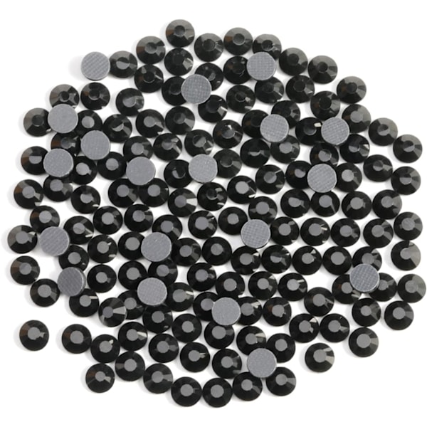 8000 kpl Musta Kuumakiinnitys Strassit DIY-Töihin, SS6, 1.9-2.1mm Black SS6