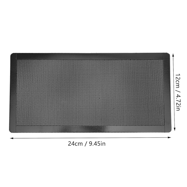 10 stk PC-vifte støvnettfilter PVC-datamaskin PC-etui støvtett filterdeksel magnetisk svart 120x240mm
