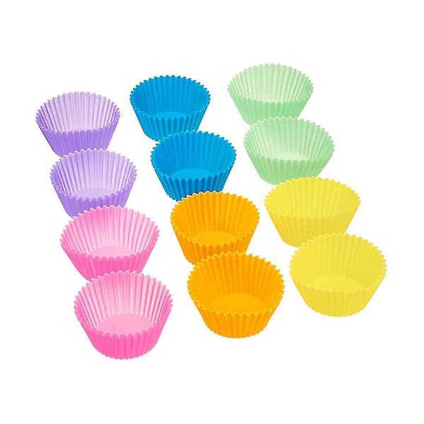7 cm rund kakform silikon muffinsform bakform pudding kakform silikon kakform bakutrustning-max
