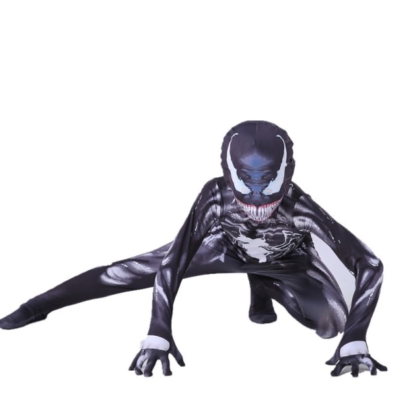Barn Pojkar Venom Superhero Playsuit Jumpsuit Cosplay Kostymer 170cm svart 170cm SQBB