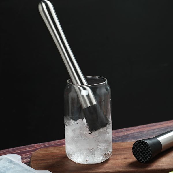 1 stk Cocktail Muddler i rustfritt stål, Bar Ricer, fruktmixer, ideell 20,5 cm