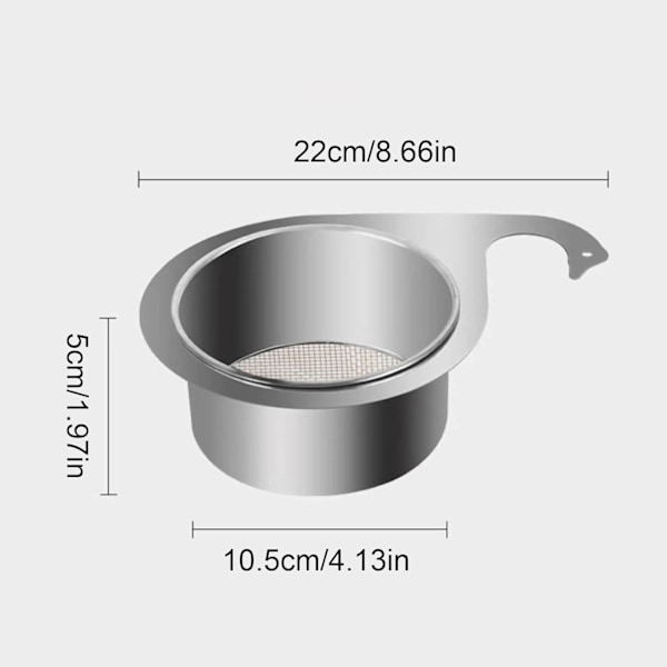 Svan Mesh Si Strainer til Køkken, Rustfrit Stål Vask Si, Hængende Hane Filterkurv