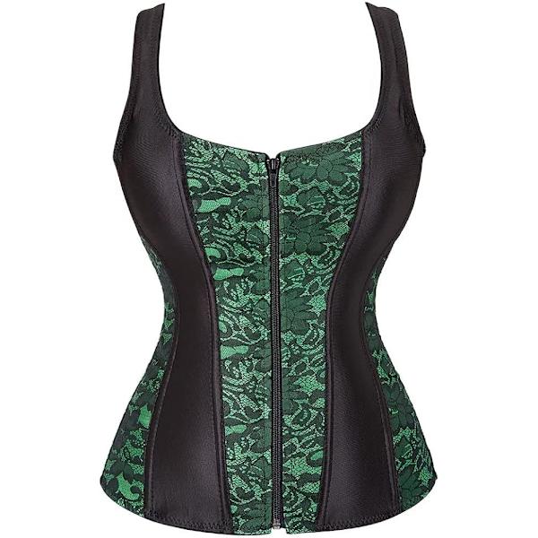 Naisten korsetit Overbust Bustier Top Gootti exy houlder 2928green S 2928green S