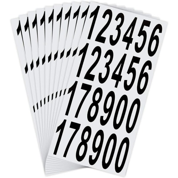 10 ark Brevlåda Nummerdekaler Vattentäta självhäftande klistermärken