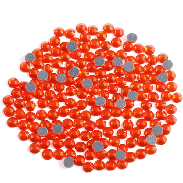 8000 st Orange Hotfix Strassstenar, SS6, 1,9-2,1 mm för Hantverk & Kläder Orange SS6