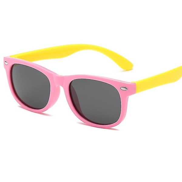 SQBB Polariserade solglasögon för barn Tpee flexibel båge för flickor Pojkar ålder 3-10