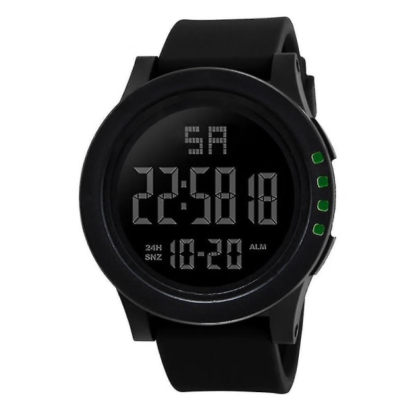 SQBB Elektronisk watch för män negativ display svart yta svart skärm stor skärm watch 2001F