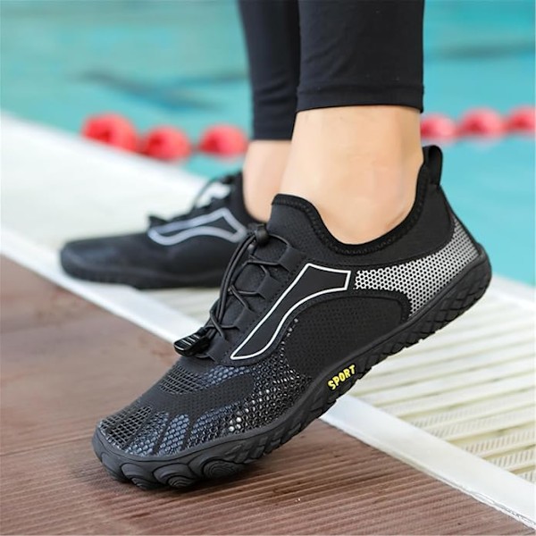 Unisex trail löparskor herr dam vandringsskor barfotaskor löparskor stickade sneakers träningsskor Fivefinger tåskor 42cm