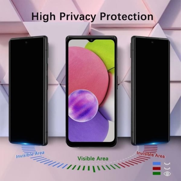 CQBB 2x Anti-spion härdat glas till Samsung Galaxy A02s - Skärmskydd