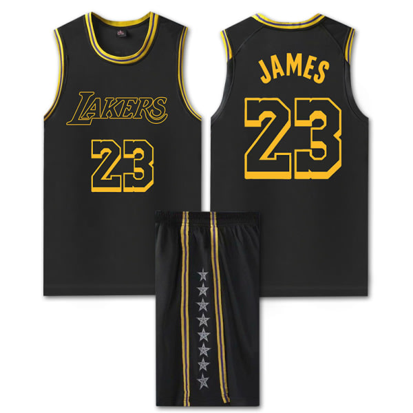 SQBB NBA basketuniform LAL Svart kostym-nr. 23 James L (160–165 cm)