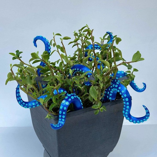 Glødende Blæksprutte Tentakelindsatser, Dekorative Plantetilbehør, Blå BLUE