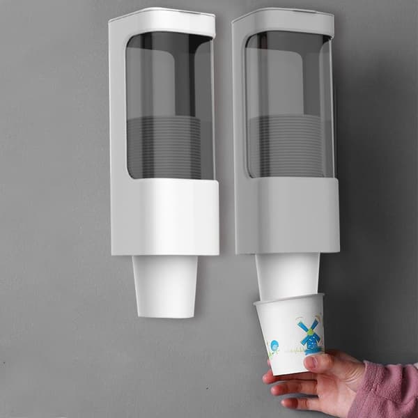 Engångskopp dispenser väggmontering dragtyp papper kopphållare arrangör maskin grå väggmontering disponibla koppar dispenser Grå