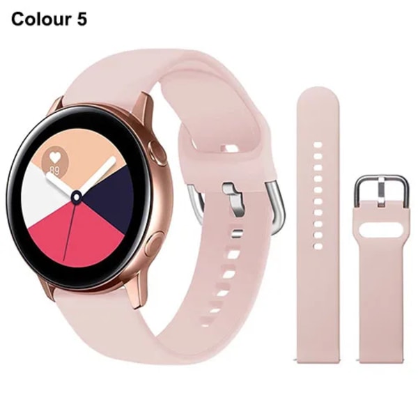 20 mm 22 mm silikoninen ranneke Samsung Galaxy Watch Active 2 Watch 3 4 5 6 45 mm 42 mm 47 mm Gear S3:lle Amazfit bip Color 5:lle Galaxy 42mm:lle