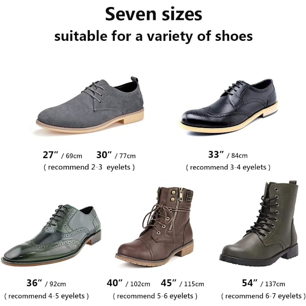 Voksbehandlede Runde Snørebånd 3/32\", Tynde Dress Snørebånd til Mænd/Kvinder, Sort/Mørkebrun, 27\" Black Dark Brown Blackish Green 27"-3 Pairs