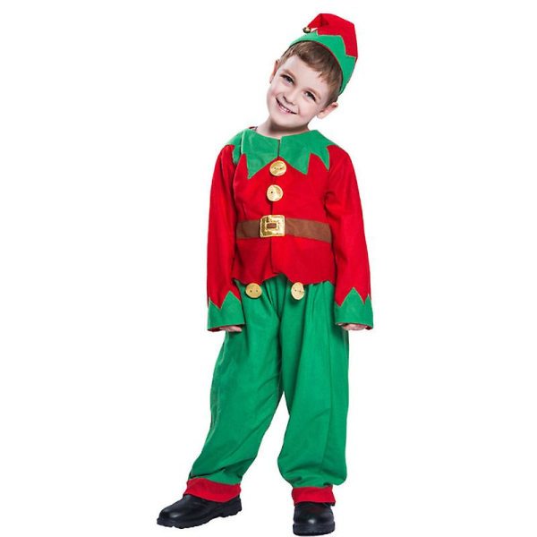 Barn Pojkar Tomte-julkostymer Outfit Kostym Tomte-tomte-dräkt Flickor Klä upp Rolig Cosplay-fest
