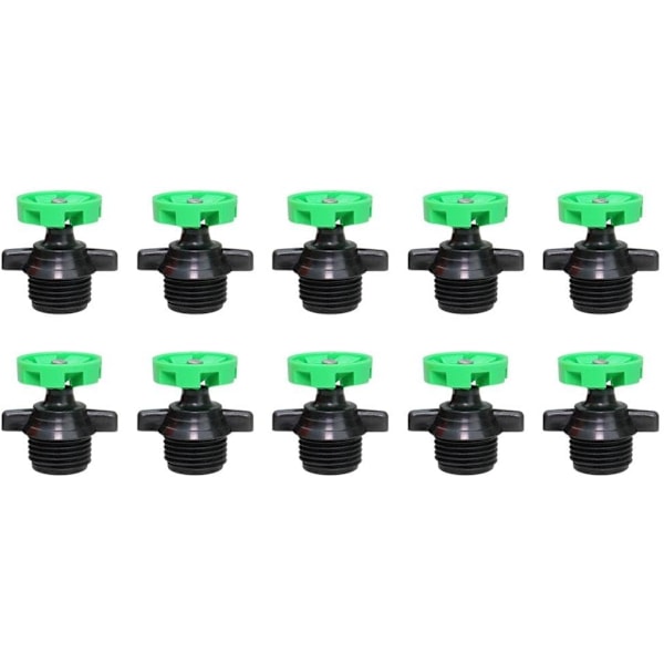 10 stk. 360 Graders Rotations Sprinklerhoved, Automatisk Havevanding, Grøn Green 10 pcs