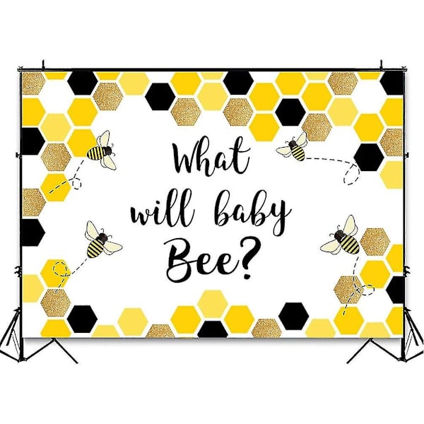 Hunajakenno Mehiläinen Sukupuolen paljastaminen Tausta 7x5ft Mitä Baby Bee Party Banner Dekorationer Valokuvaus Tausta Bitema Baby Shower Valokuva Taustat