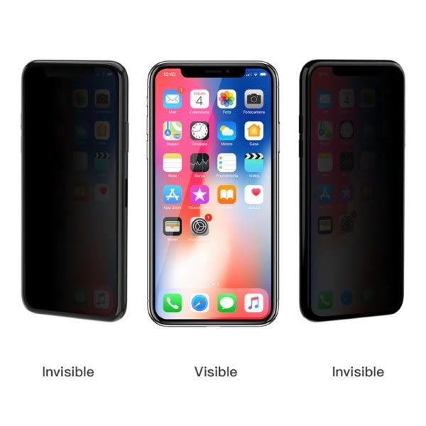 iPhone 11 / iPhone XR - Kattava karkaistu suojalasi Anti Spy -ominaisuudella
