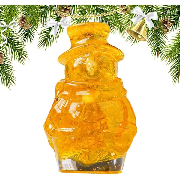 Krystal Snemand Figurer - 3D Julekollektion Miniature, Gul Additive color yellow