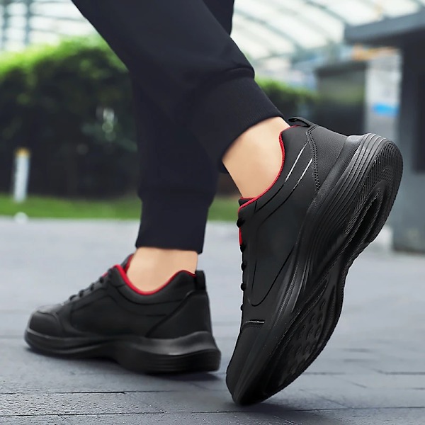Maedef Skor För Män Casual Lace Up Mode Man Sneakers Vattentät Running Walking Sko Utomhus Utbildning Mäns Atletika Skor Grå 48