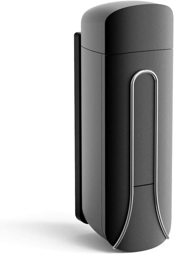 Vægmonteret sæbedispenser, 350 ml ABS-plast, lækagefrit design til badeværelse, bruser, køkken, sort