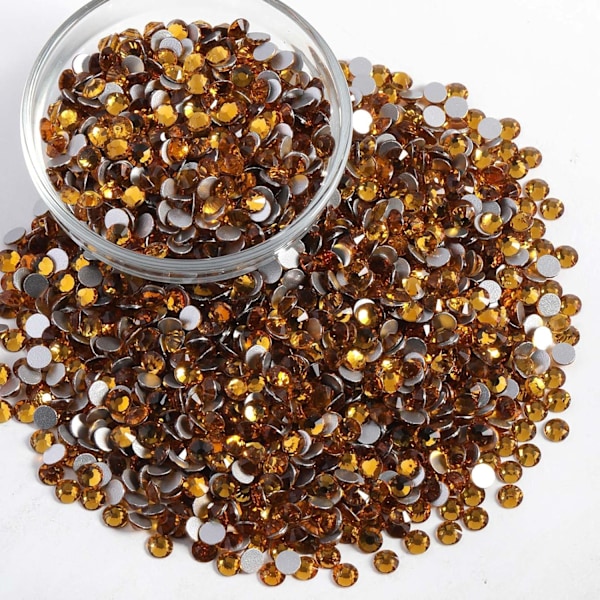 2880 stk Rhinestones for DIY Håndverk, Topaz, SS30, 6.3-6.5mm Topaz SS30/2880pcs