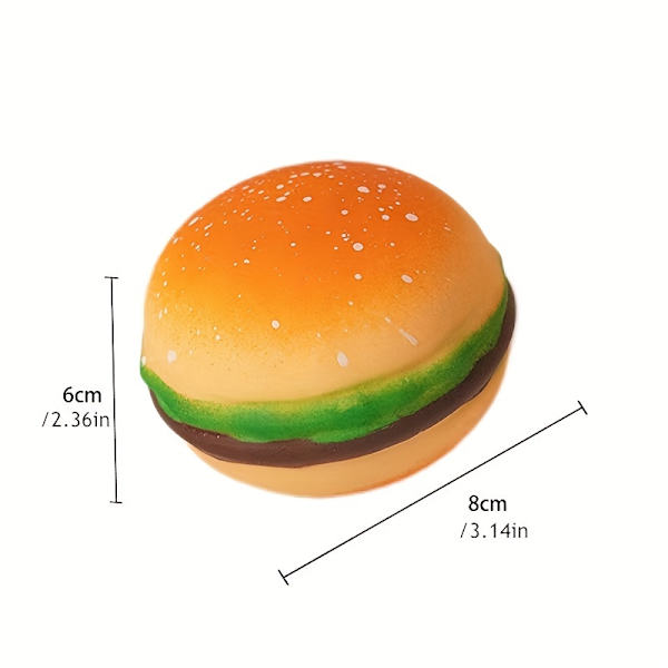 3st Squishy Mad Hamburger Pommes Frites Sodavand Squeeze Legetøj, Myrstress Bold Stress Reliever