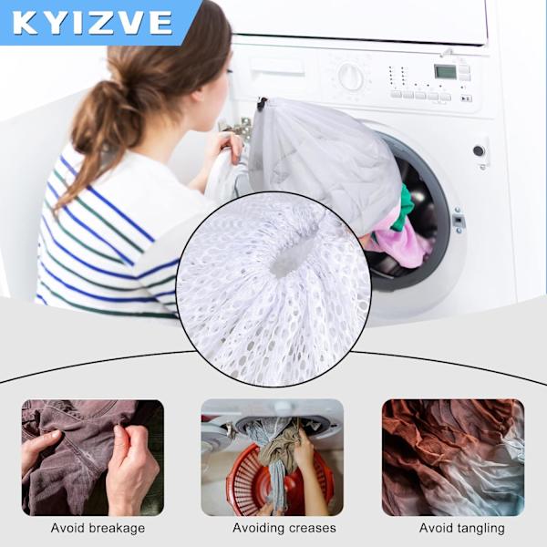 2-pack extra stor tvättpåse i mesh, 31,4 x 35,4 tum