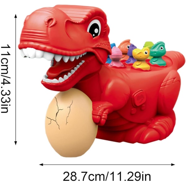 Puhkuva Vasarapeli | Dinosaurusten Interaktiivinen Peli Äänellä ja Valolla Lapsille RED