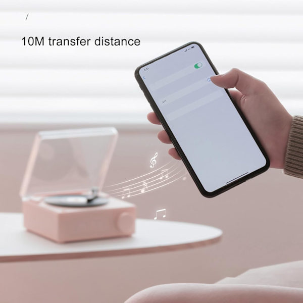 Skivspelare Bluetooth-högtalare ABS Söt Bärbar Trådlös Skivspelare Högtalare Väckarklocka för Hem Sovrum Bord Dekoration (t6e4gryzq0-12)