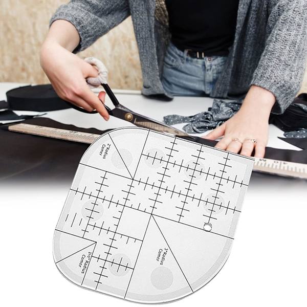 Luovasti Kaareva Kulmanleikkaaja - Akryyliompelumalli DIY-ompeluun Clear