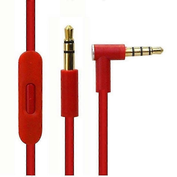 Sopii Beats Solo/solo Hd/solo2/solo3/mixr/studio2/studio3/pro kuulokkeiden kaapelille 3.5mm - 3.5mm kuulokkeiden korvaava kaapeli - täydellinen red