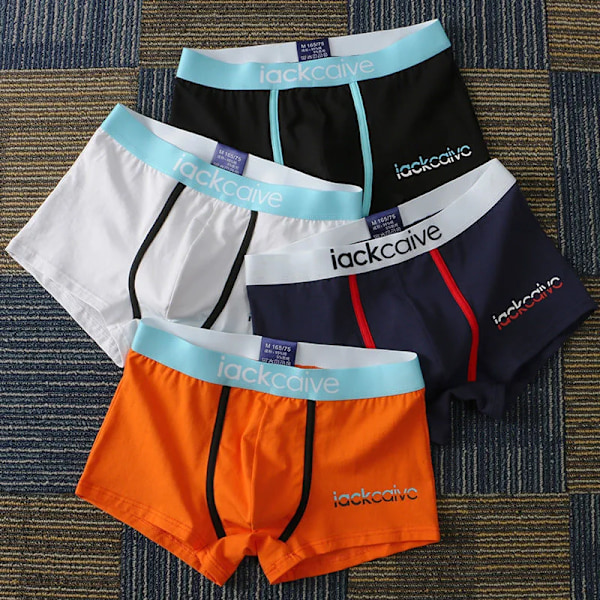 Kalsonger för män Bomull Herrkläder Boxershorts Tryckta boxershorts Bekväma shorts Herrkläder L-3XL 3st Qing L 55-65KG