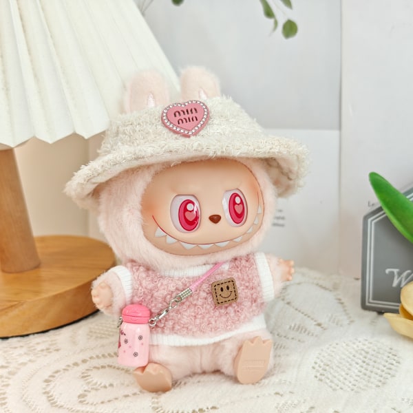 /RYI/ Mini Vaatteet Labubulle Setti Suloiset Labubu Vaatteet Söpö Hattu ja Vaatesetti Labubu Vaatteet 6 6 as color(no doll)