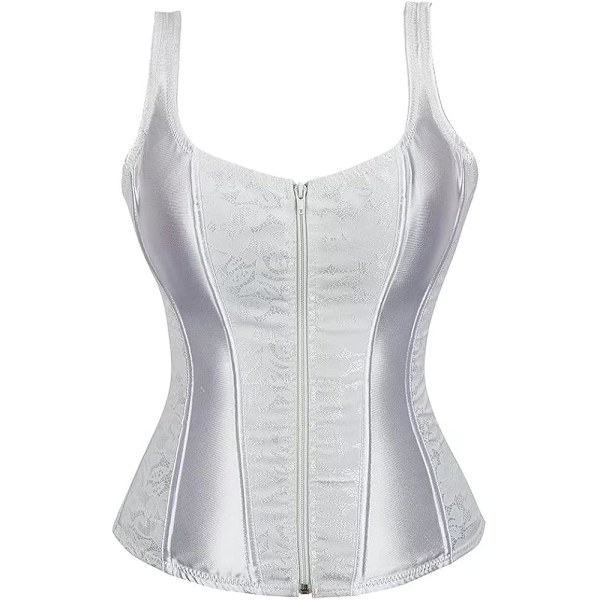 Naisten korsetit Overbust Bustier Top Gothic Sexy Olkapää 2928white 6XL 2928white 6XL